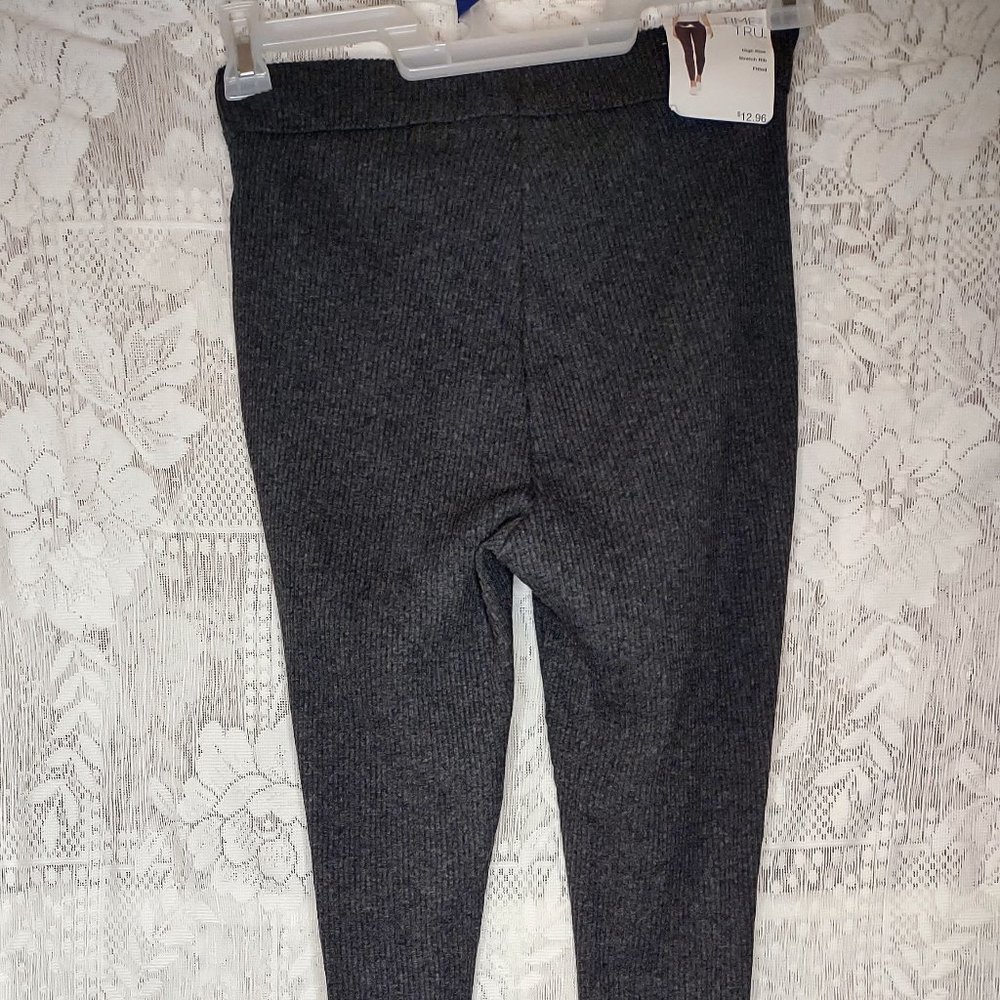 NWT Time & True Leggings Womens Adult Size XS (0-2) Color Dark Gray